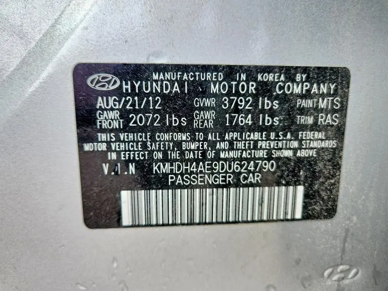 2013 HYUNDAI ELANTRA GLS  