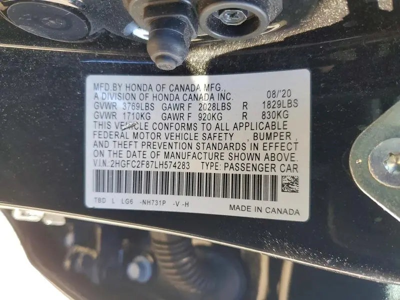 2020 HONDA CIVIC SPORT  