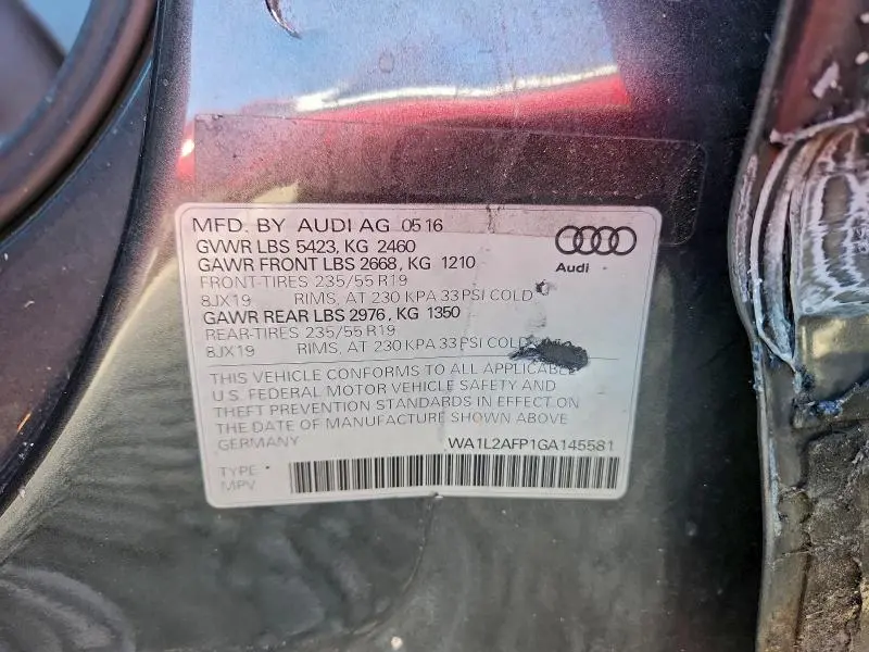 2016 AUDI Q5 PREMIUM PLUS  