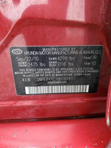 2011 HYUNDAI SONATA GLS  