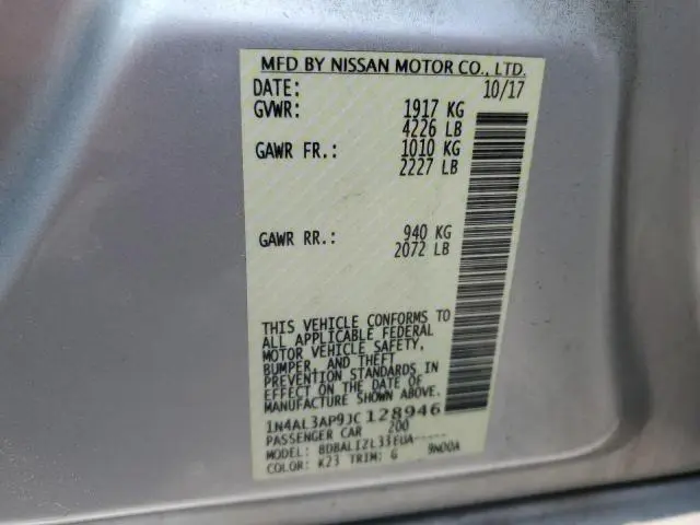 2018 NISSAN ALTIMA 2.5  