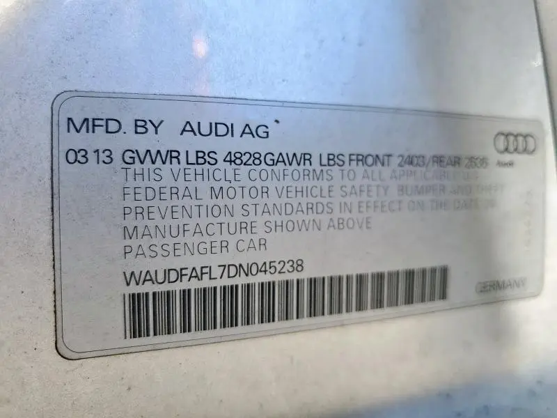 2013 AUDI A4 PREMIUM  