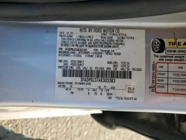 2010 FORD FUSION HYBRID  