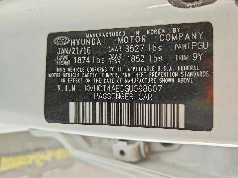 2016 HYUNDAI ACCENT SE  
