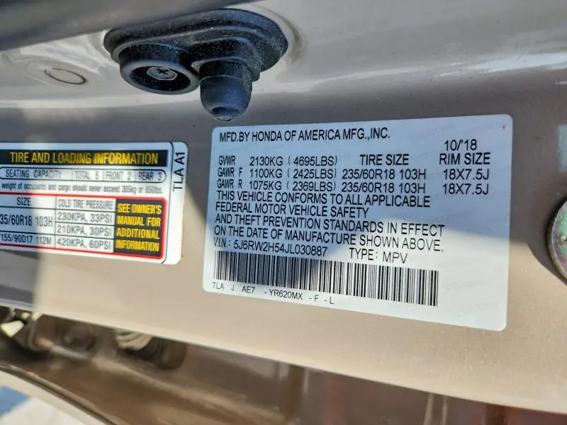 2018 HONDA CR-V EX  