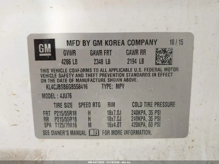 2016 BUICK ENCORE CONVENIENCE