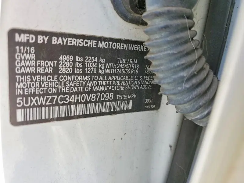 2017 BMW X3 SDRIVE28I  