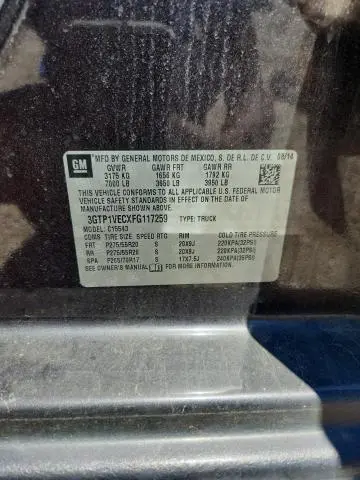 2015 GMC SIERRA C1500 SLT  