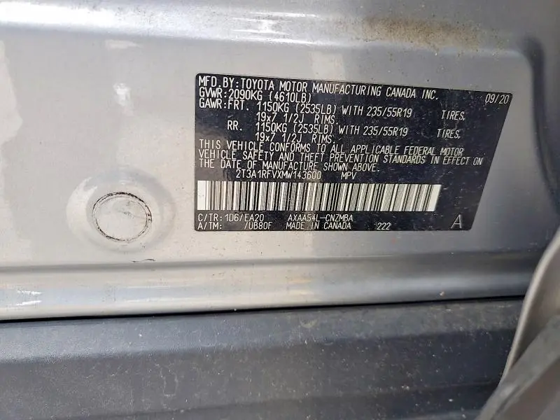 2021 TOYOTA RAV4 XLE PREMIUM  