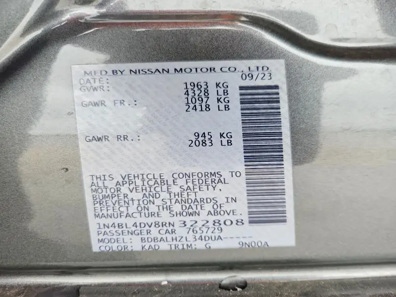 2024 NISSAN ALTIMA SV  