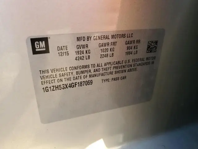 2016 CHEVROLET MALIBU PREMIER  