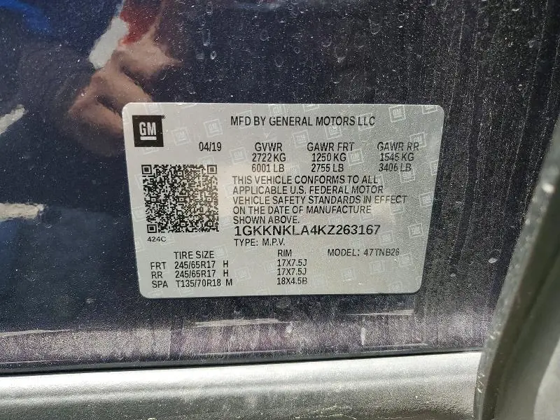 2019 GMC ACADIA SLE  