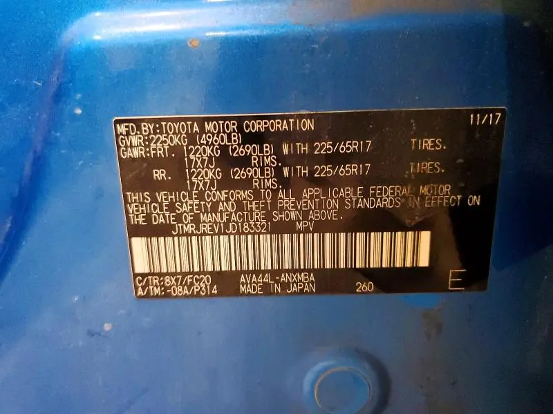 2018 TOYOTA RAV4 HV LE  