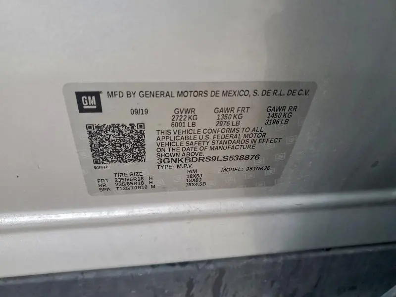 2020 CHEVROLET BLAZER 3LT  