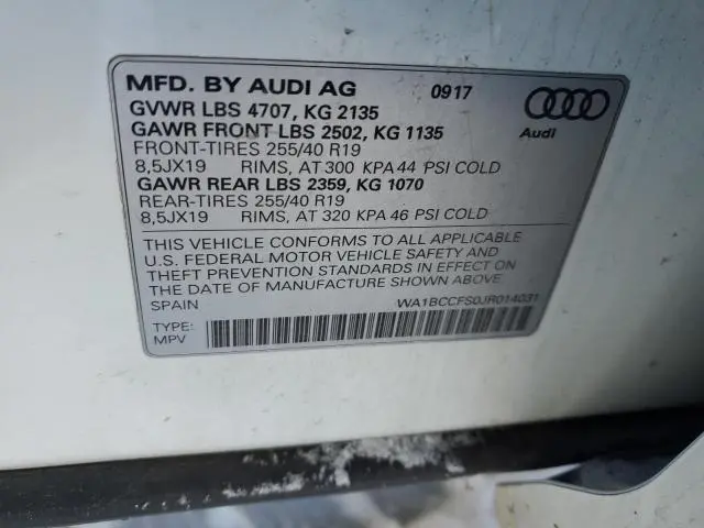 2018 AUDI Q3 PREMIUM
