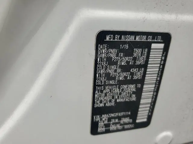 2015 INFINITI QX80   