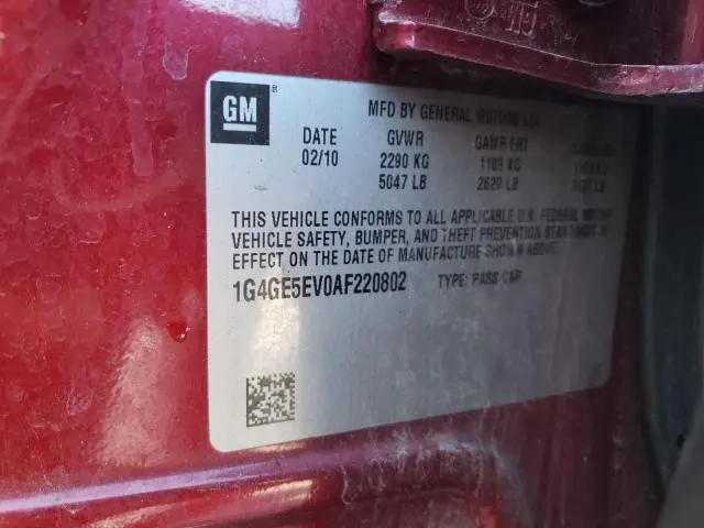 2010 BUICK LACROSSE CXS  