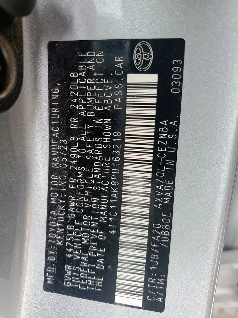 2023 TOYOTA CAMRY LE  