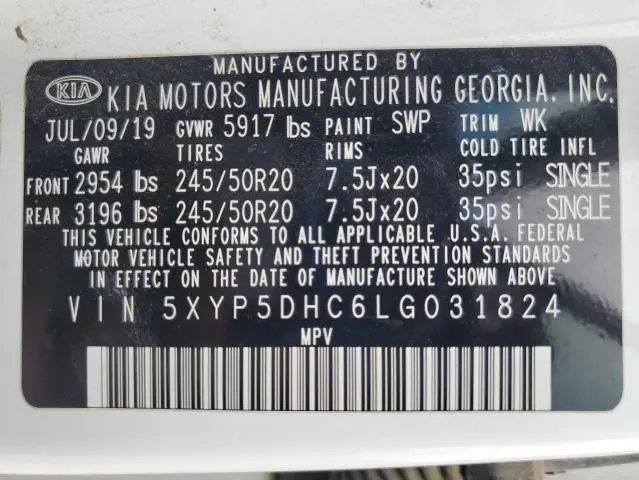 2020 KIA TELLURIDE SX  