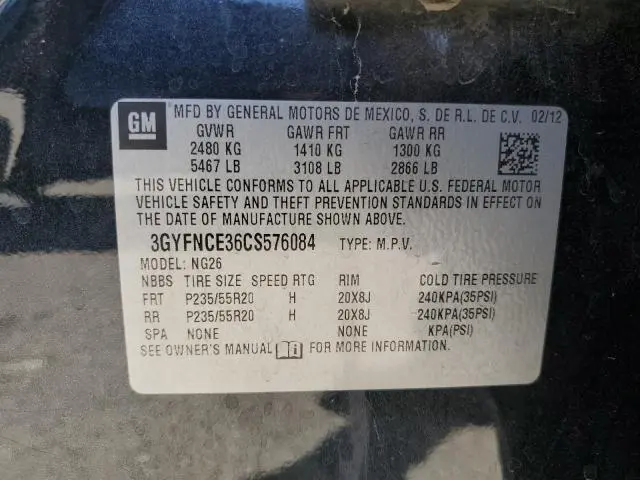 2012 CADILLAC SRX PREMIU