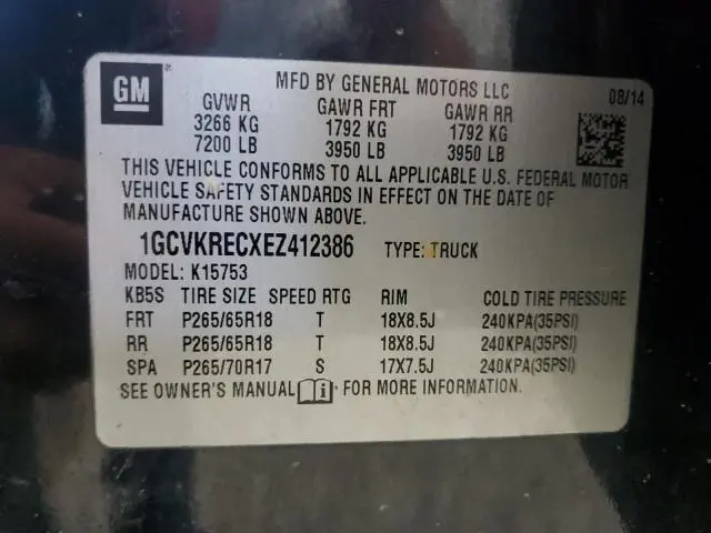 2014 CHEVROLET SILVERADO K1500 LT