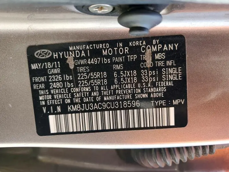 2012 HYUNDAI TUCSON LIMITED  