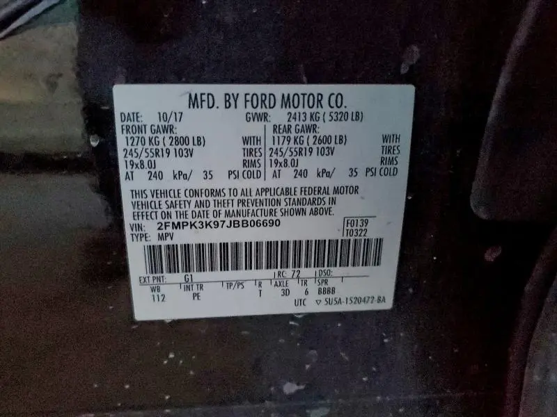 2018 FORD EDGE TITANIUM  