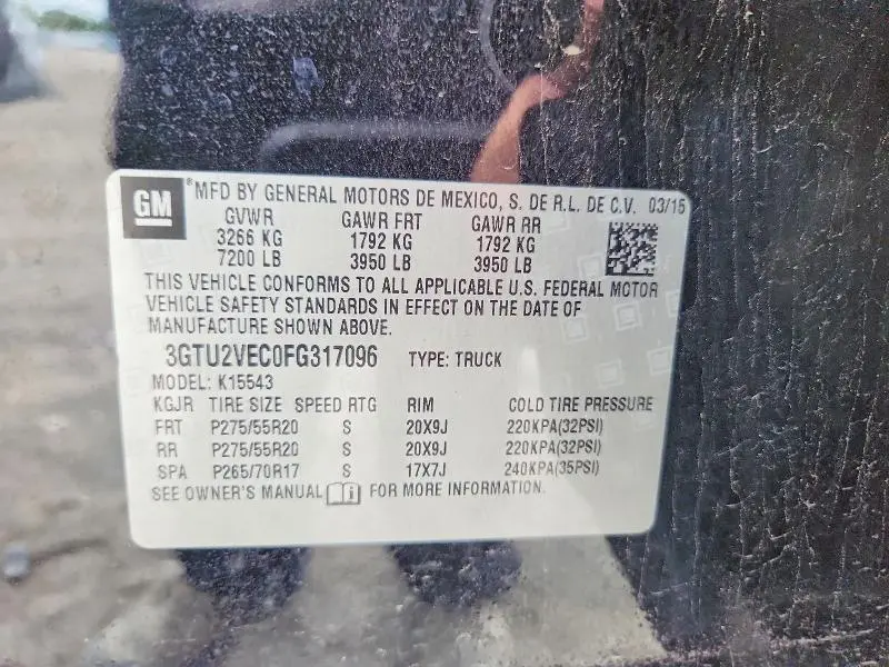 2015 GMC SIERRA K1500 SLT  