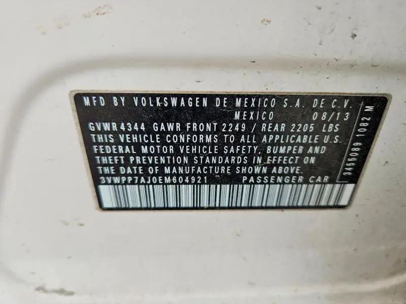 2014 VOLKSWAGEN JETTA S  