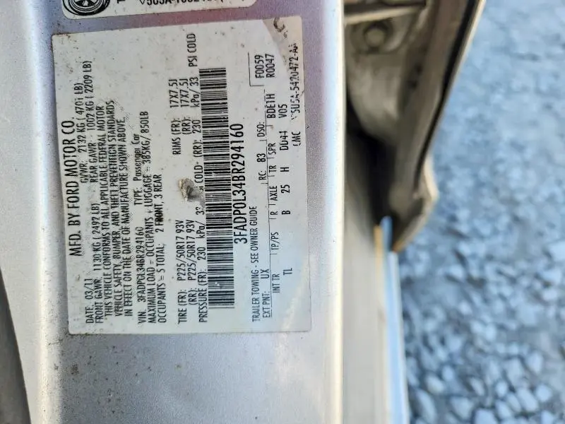 2011 FORD FUSION HYBRID  