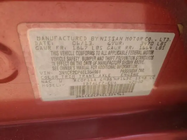 2014 NISSAN VERSA NOTE S  