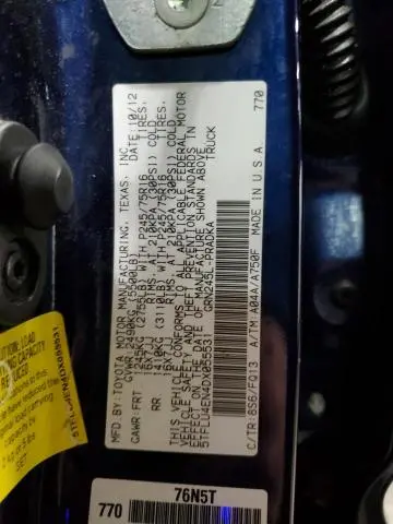 2013 TOYOTA TACOMA V6  