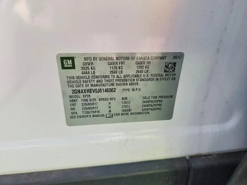 2018 CHEVROLET EQUINOX LS  