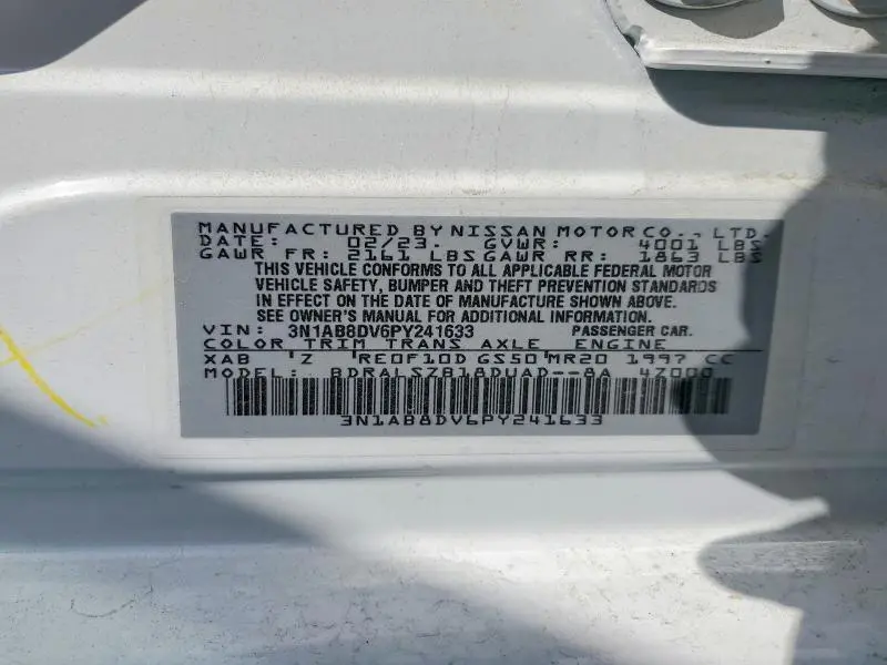 2023 NISSAN SENTRA SR  