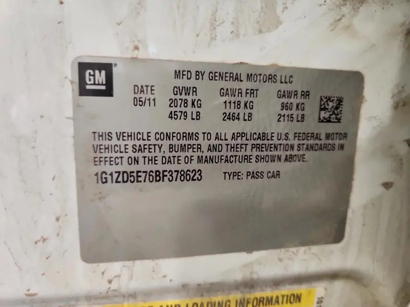 2011 CHEVROLET MALIBU 2LT  