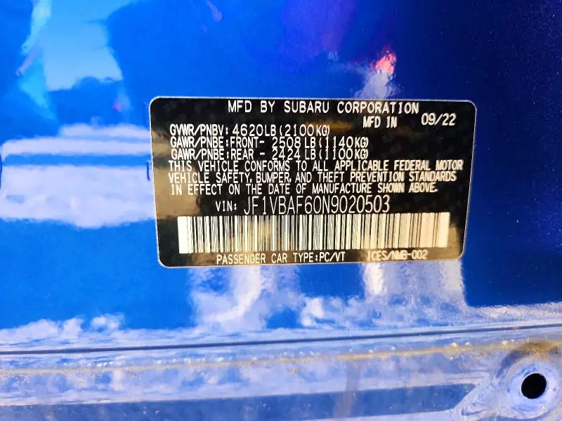 2022 SUBARU WRX PREMIUM  