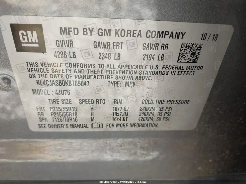 2019 BUICK ENCORE FWD PREFERRED