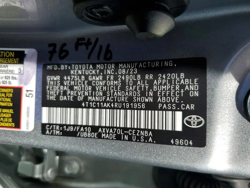2024 TOYOTA CAMRY LE  