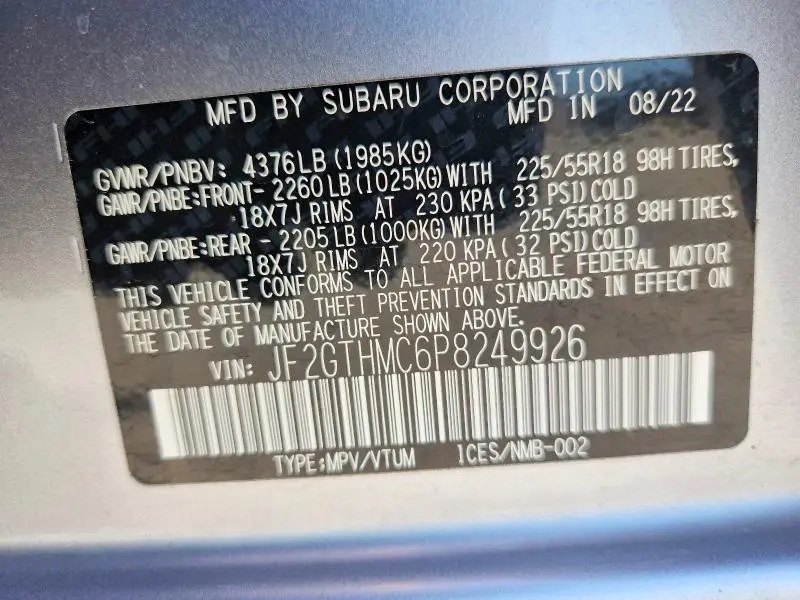 2023 SUBARU CROSSTREK LIMITED  