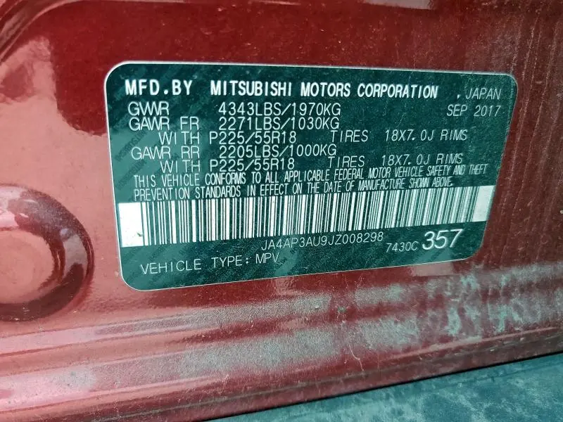 2018 MITSUBISHI OUTLANDER SPORT ES  