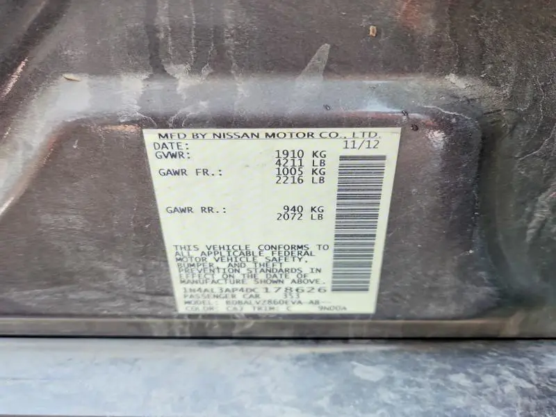 2013 NISSAN ALTIMA 2.5  