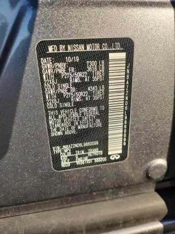 2020 INFINITI QX80 LUXE  