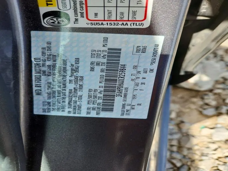 2012 FORD FUSION SE  