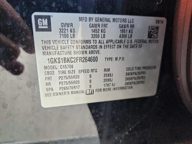 2015 GMC YUKON SLT  