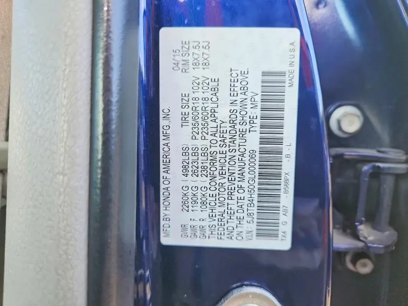 2016 ACURA RDX TECHNOLOGY  