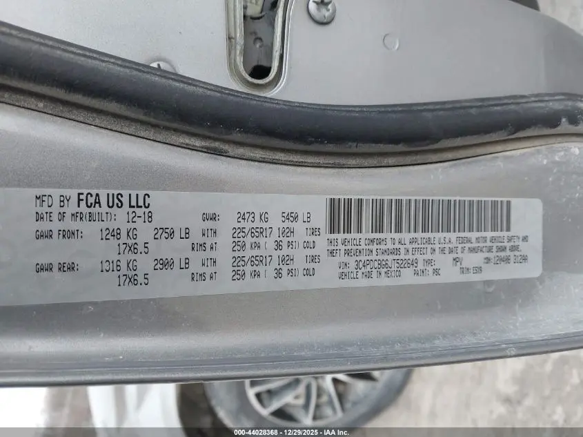 2018 DODGE JOURNEY SXT