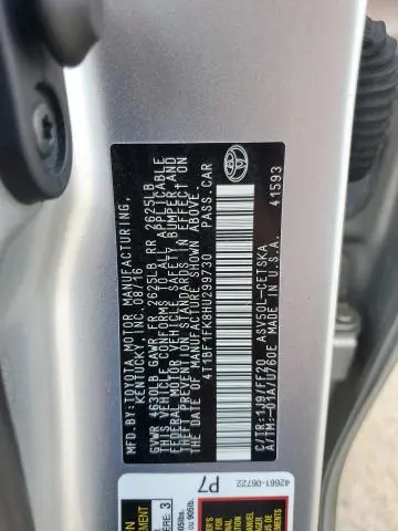 2017 TOYOTA CAMRY LE  