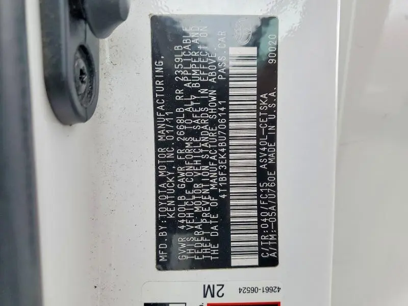 2011 TOYOTA CAMRY BASE  