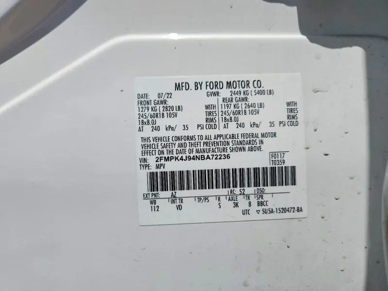 2022 FORD EDGE SEL  