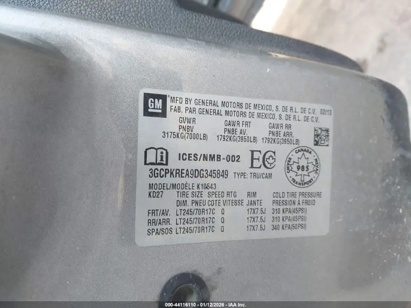 2013 CHEVROLET SILVERADO 1500 LS